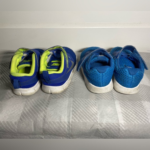 Nike Toddler 4C Blue Trainers Running Shoes Lot of 2 Boys Athletic Sneakers - Picture 3 of 6